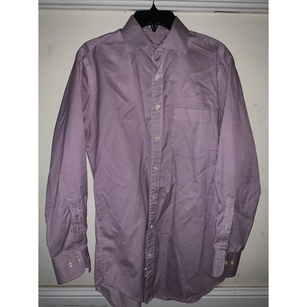 Peter‎ Millar Shirt Medium Purple Stripe Button Down Long Sleeve Men